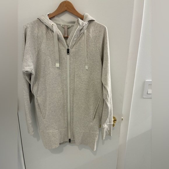 Athleta Women's Triumph Gray Long Zip-Up Jacket size Small.  NWOT. - Picture 3 of 13